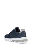 Geox Men's Navy Spherica Laced Fabric Sneakers | Derimod