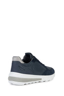 Geox Men's Navy Spherica Laced Fabric Sneakers | Derimod