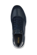 Geox Men's Navy Spherica Laced Fabric Sneakers | Derimod