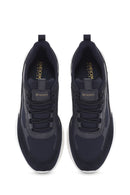 Geox Men's Navy Blue Spherica Active Lace Up Fabric Sneaker | Derimod