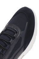 Geox Men's Navy Blue Spherica Active Lace Up Fabric Sneaker | Derimod