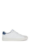 Geox Men's White Laced Leather Sneakers | Derimod