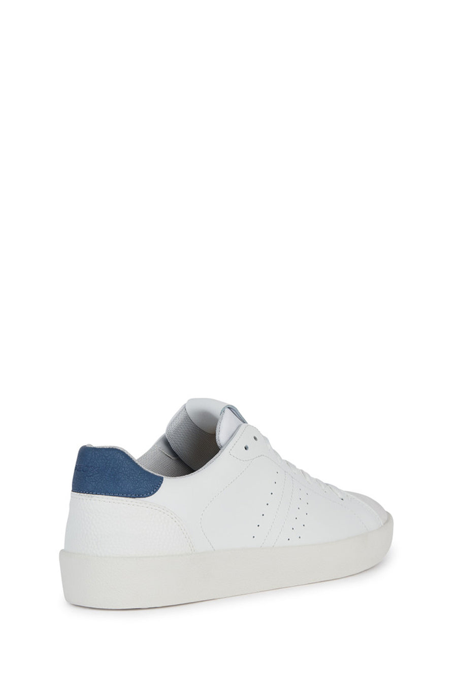 Geox Men's White Laced Leather Sneakers