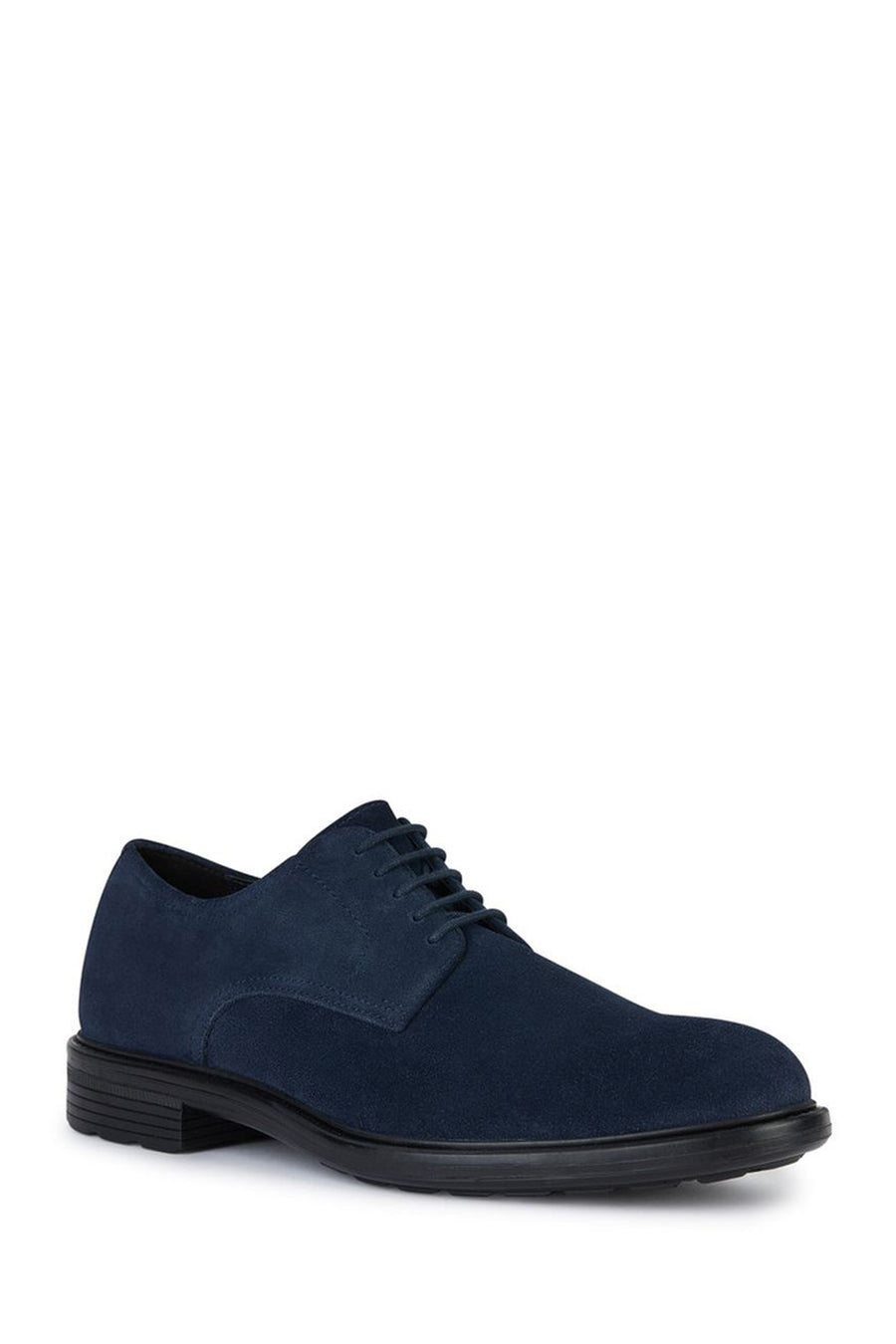 Geox Men's Navy Blue Walk Pleasure Lace-up Suede Leather Classic Shoes
