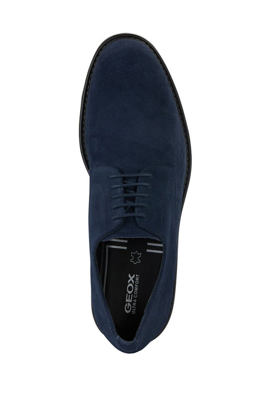 Geox Men's Navy Blue Walk Pleasure Lace-up Suede Leather Classic Shoes