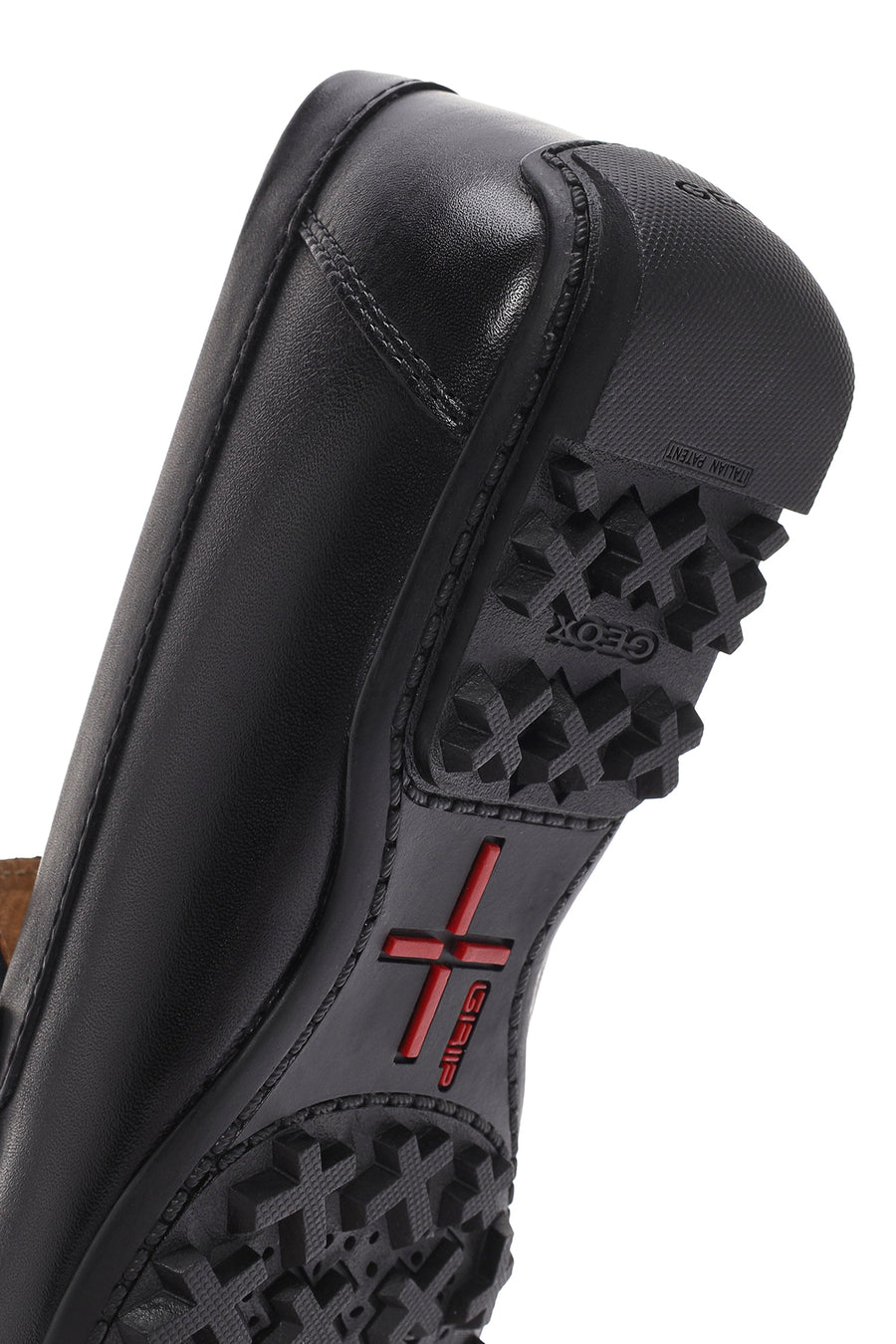 Geox Men's Black Kosmopolis + Grip Leather Loafer
