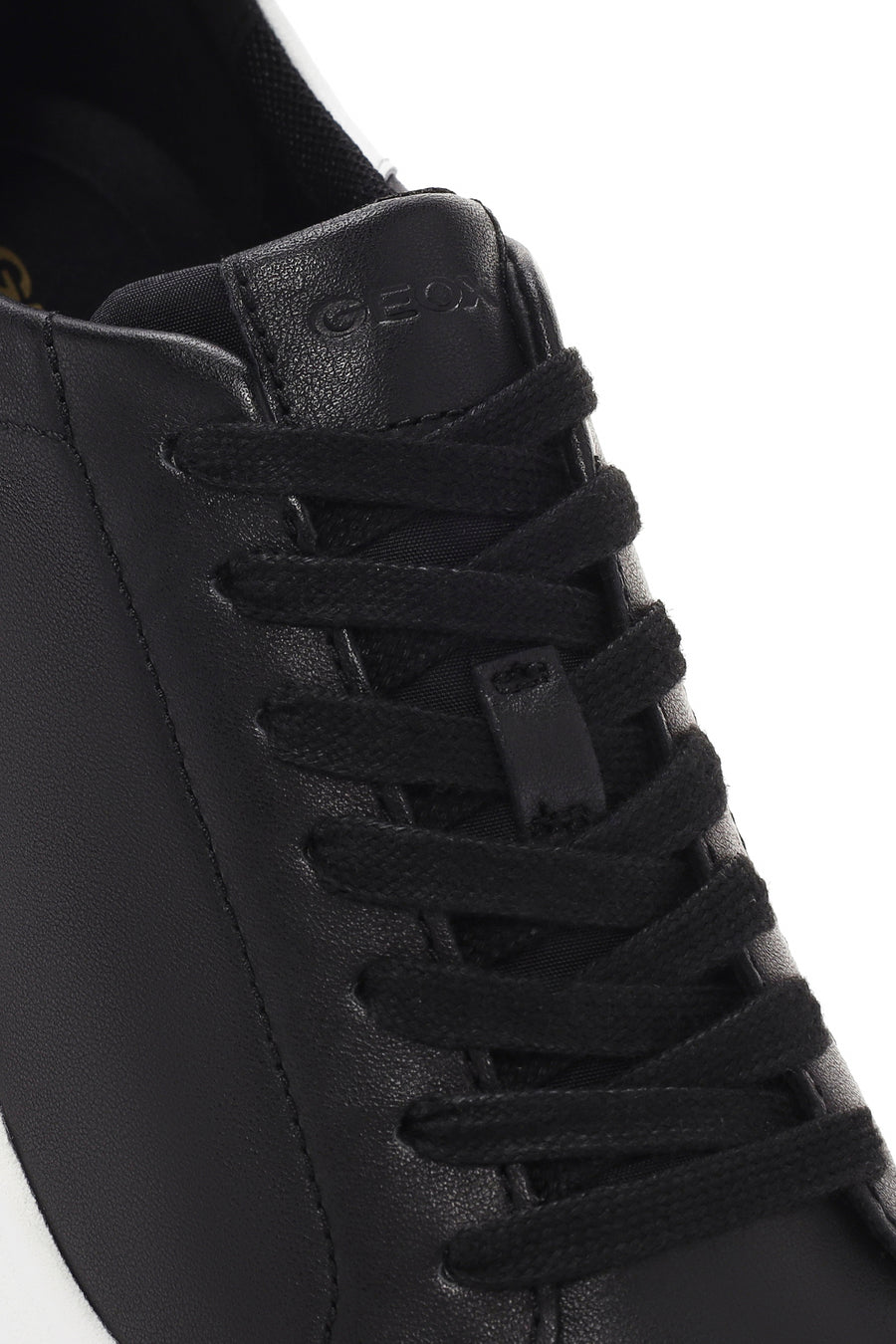 Geox Men's Black Spherica Lace-up Leather Sneaker