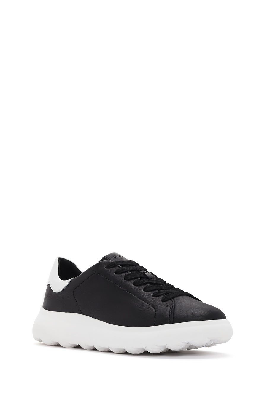 Geox Men's Black Spherica Lace-up Leather Sneaker