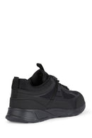 Geox Men's Black Sanzio Lace-Up Leather Sneaker | Derimod