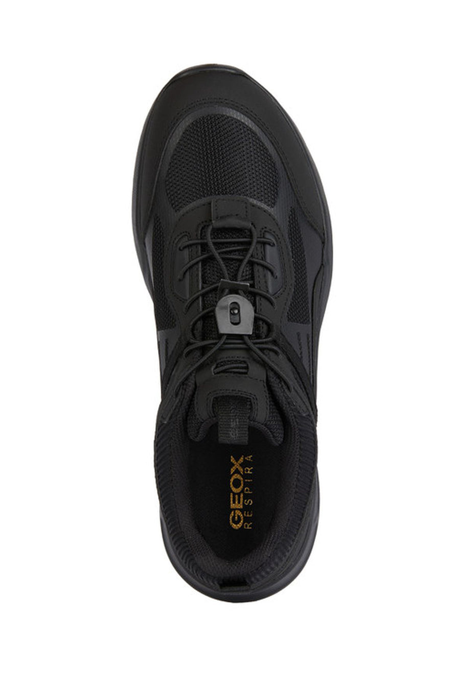 Geox Men's Black Sanzio Lace-Up Leather Sneaker