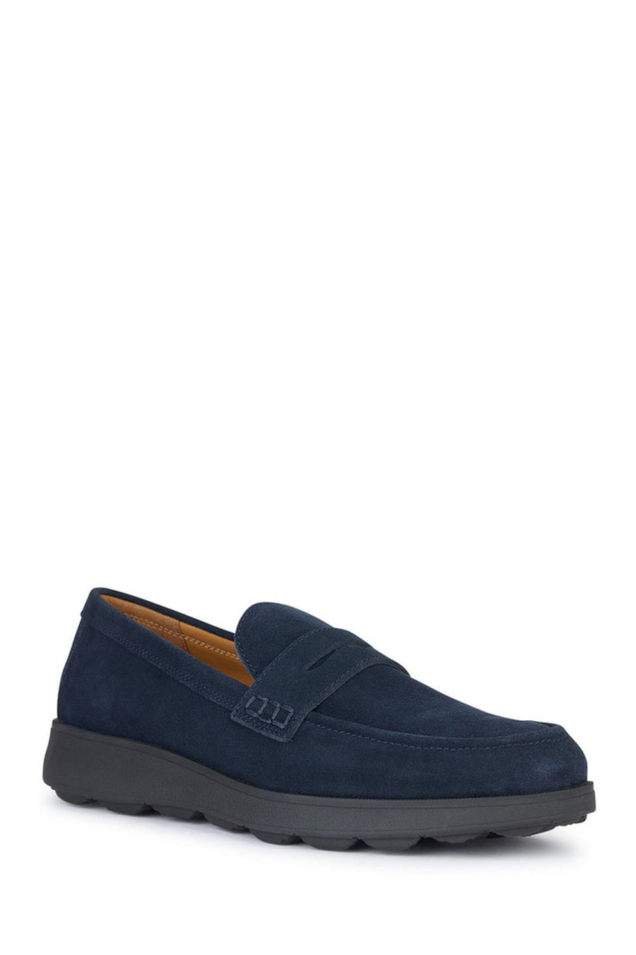 Geox Men's Navy Blue Spherica Ec10 Suede Leather Casual Loafer