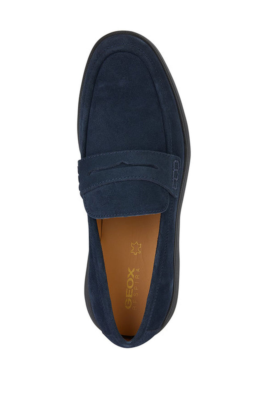 Geox Men's Navy Blue Spherica Ec10 Suede Leather Casual Loafer