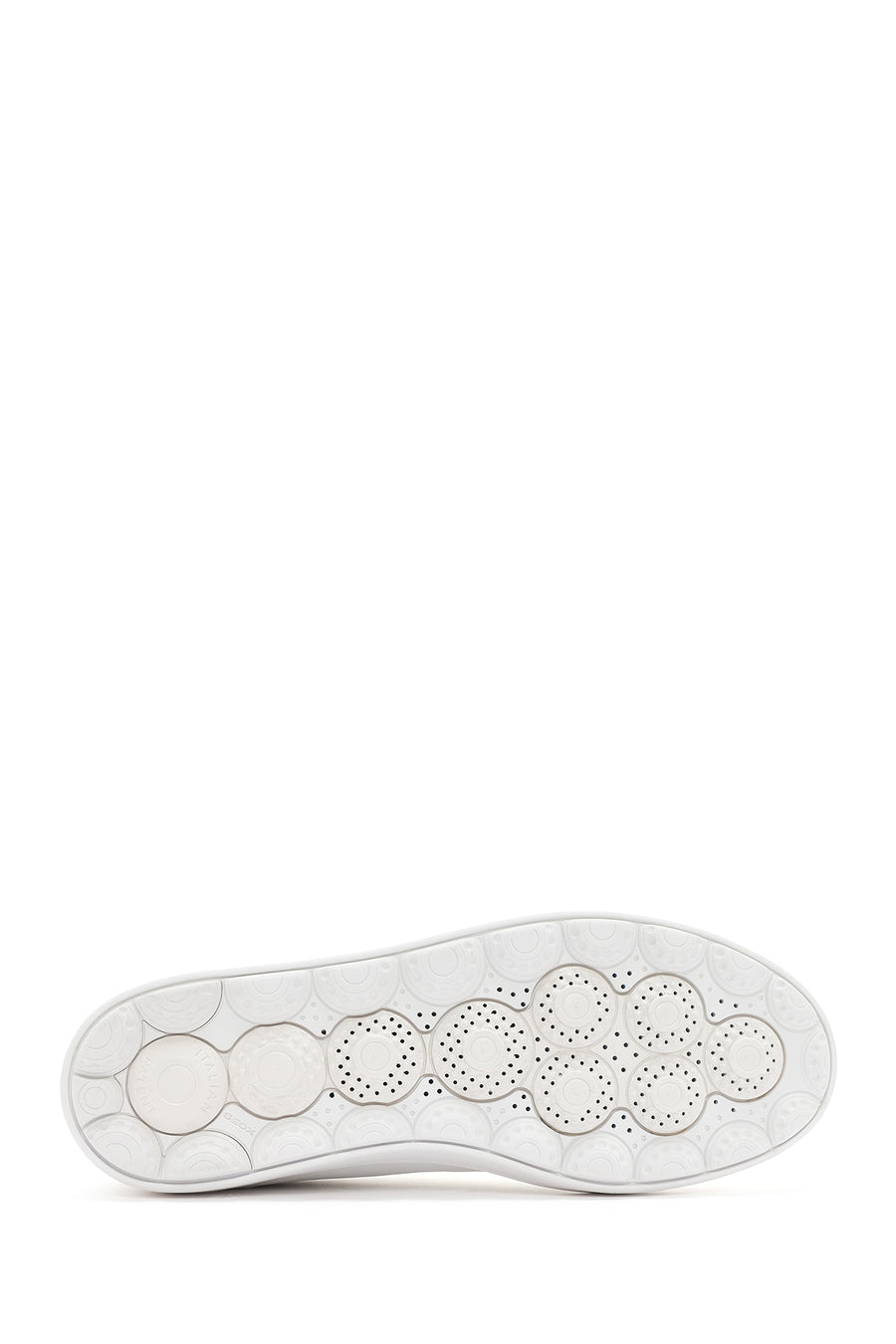 Geox Men's White Spherica Ecub Lace-Up Leather Sneaker