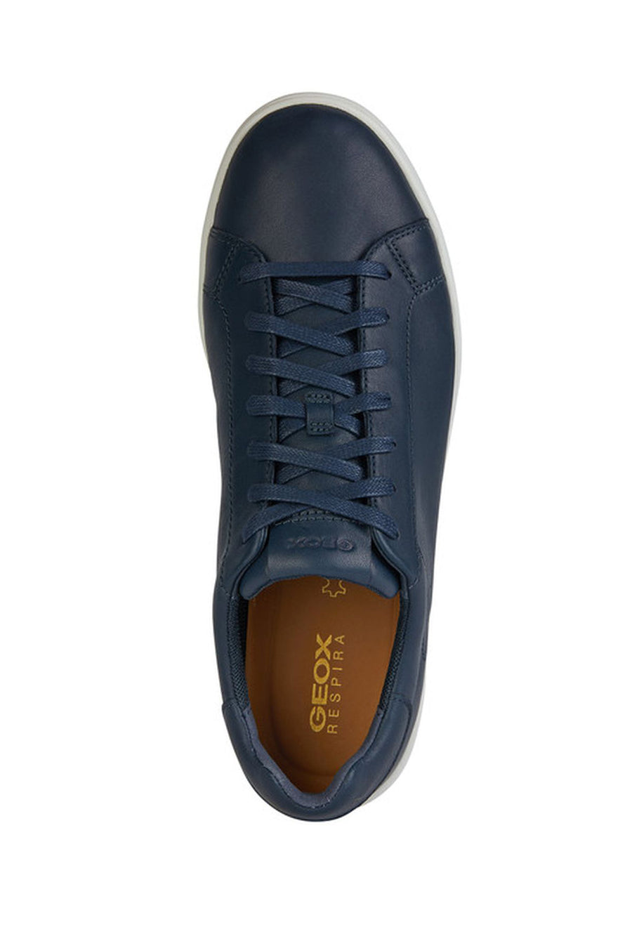 Geox Men's Navy Blue Spherica Ecub-1 Lace-Up Leather Sneaker