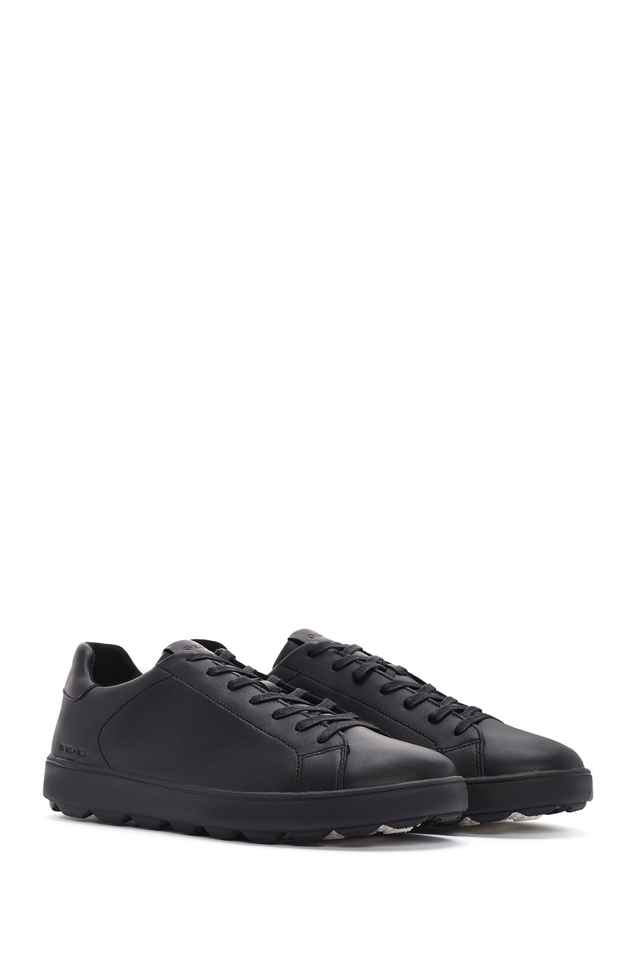 Geox Men's Black Spherica Lace-up Leather Sneaker