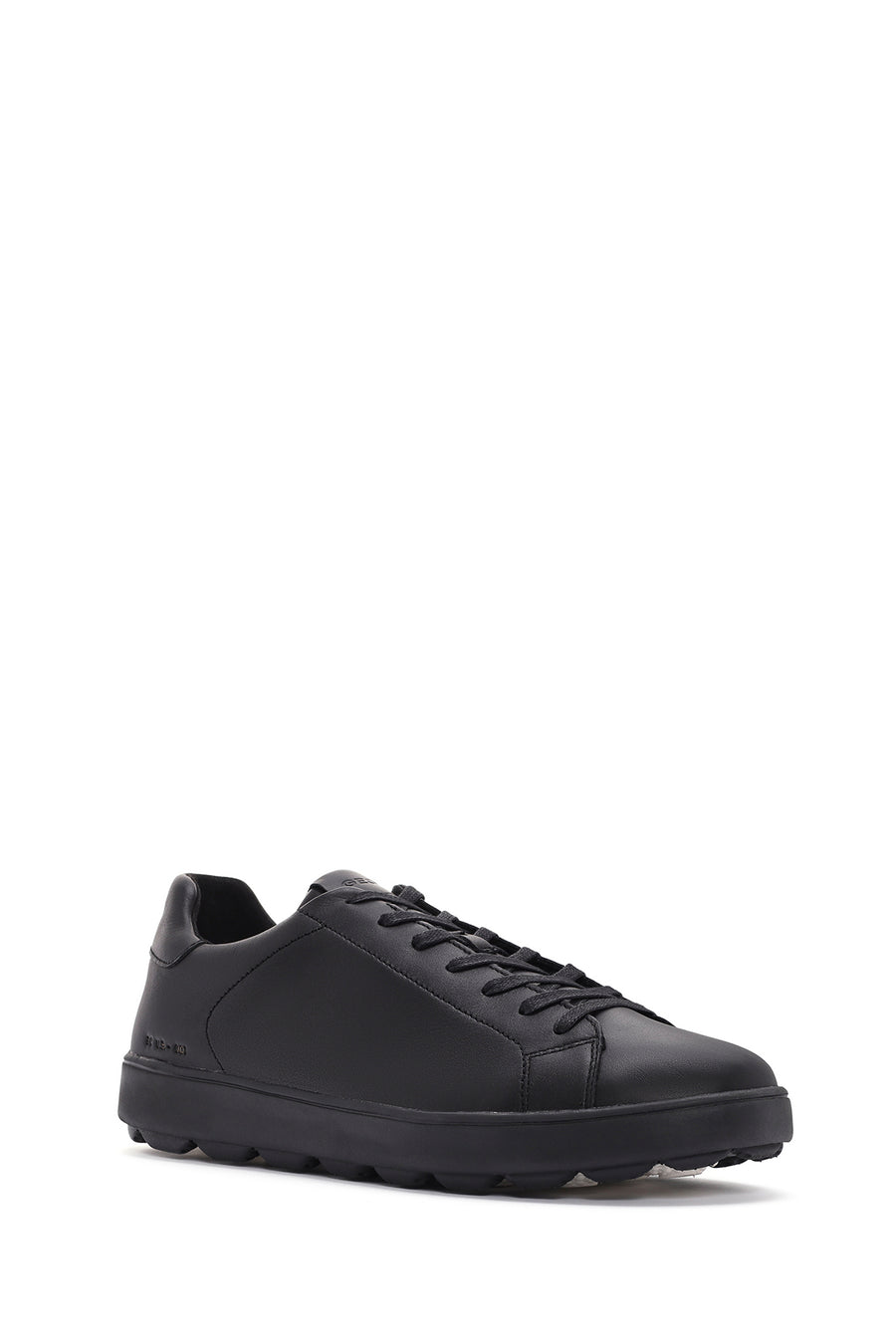 Geox Men's Black Spherica Lace-up Leather Sneaker