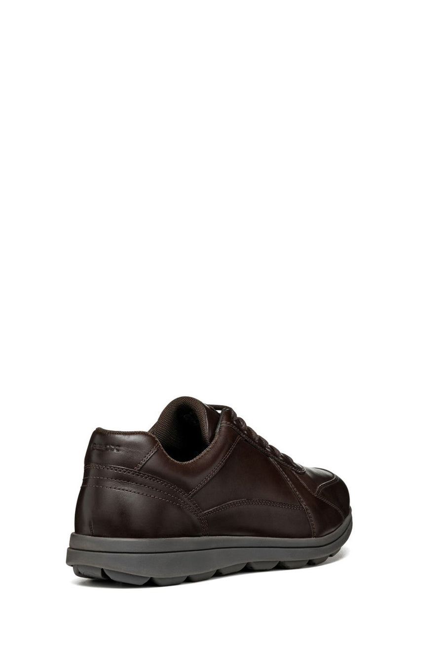 Geox Men's Brown Spherica Ec12 Lace-Up Leather Casual Sneaker