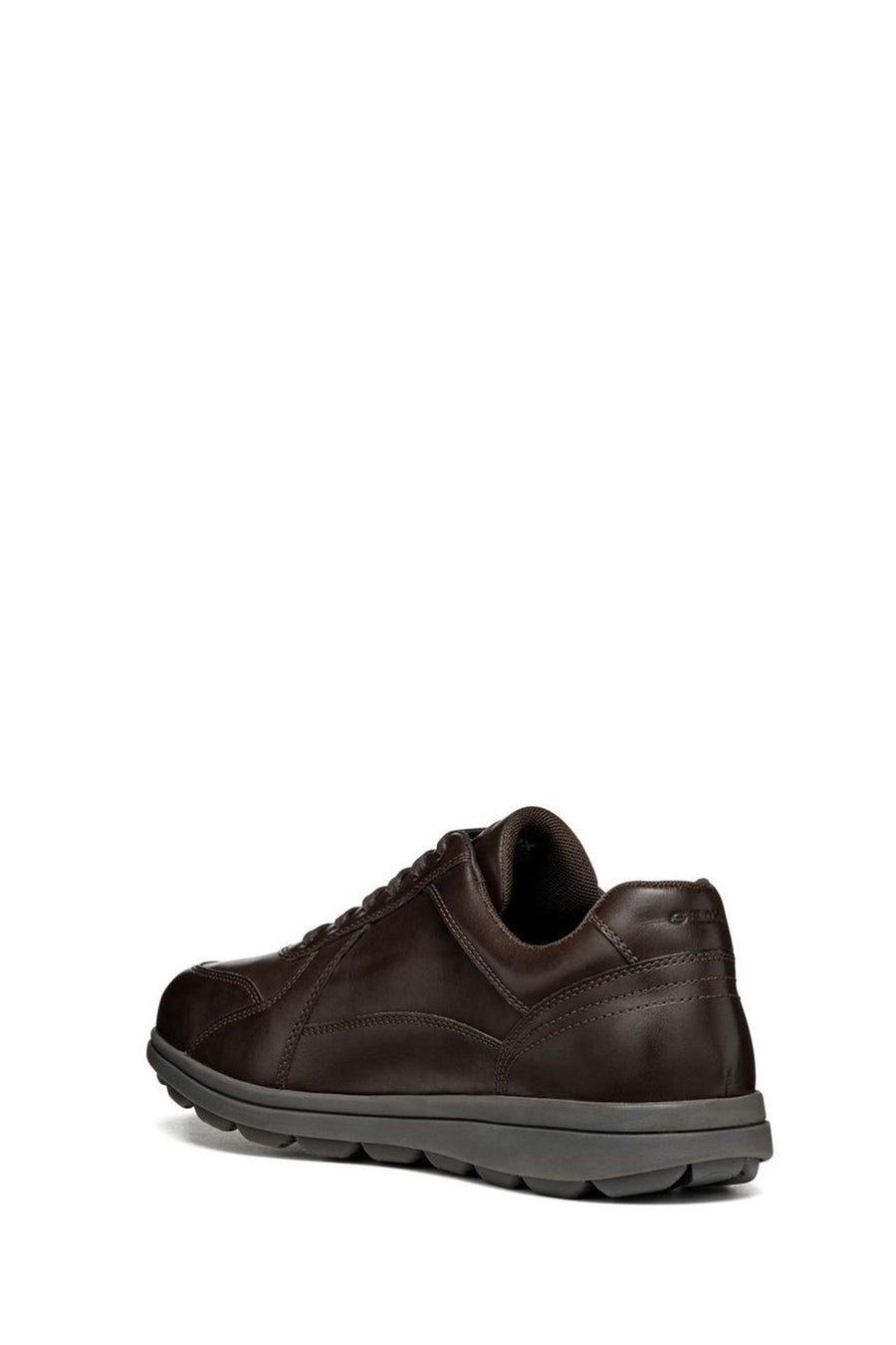 Geox Men's Brown Spherica Ec12 Lace-Up Leather Casual Sneaker