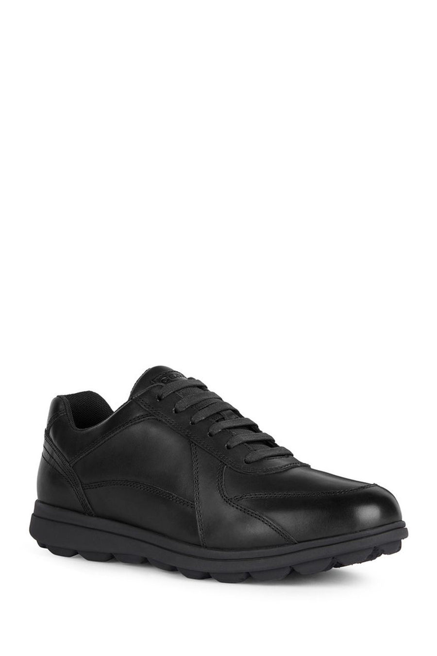 Geox Men's Black Spherica Ec12 Lace-up Leather Casual Sneaker