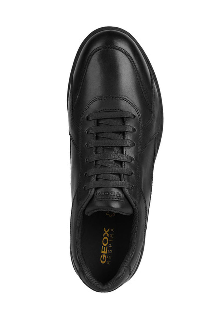 Geox Men's Black Spherica Ec12 Lace-up Leather Casual Sneaker