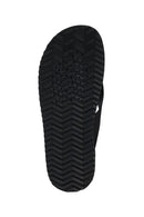 Geox Men's Black Erice Flip Flops Leather Slippers | Derimod