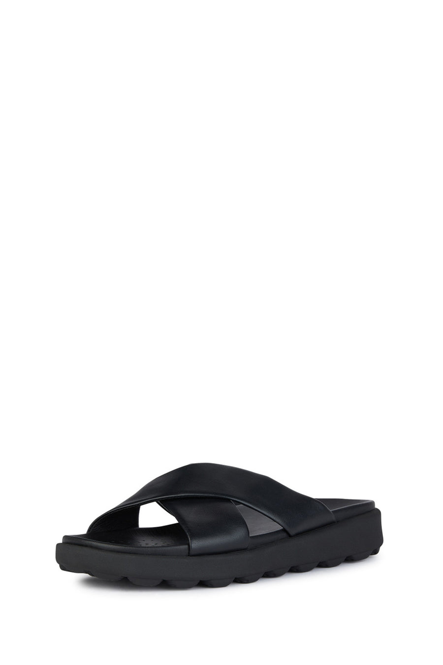 Geox Male Black Spherica Leather Slipper