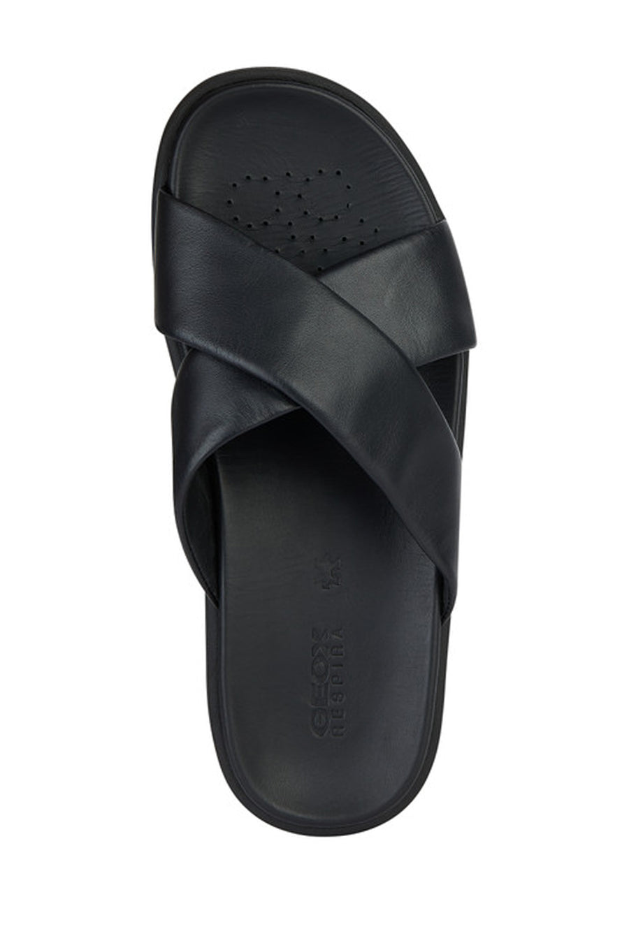 Geox Male Black Spherica Leather Slipper