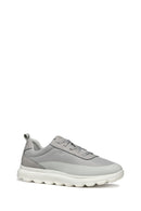 Geox Men's Gray U Spherica A - Mesh + Nbk Synth Laced Fabric Sneaker | Derimod
