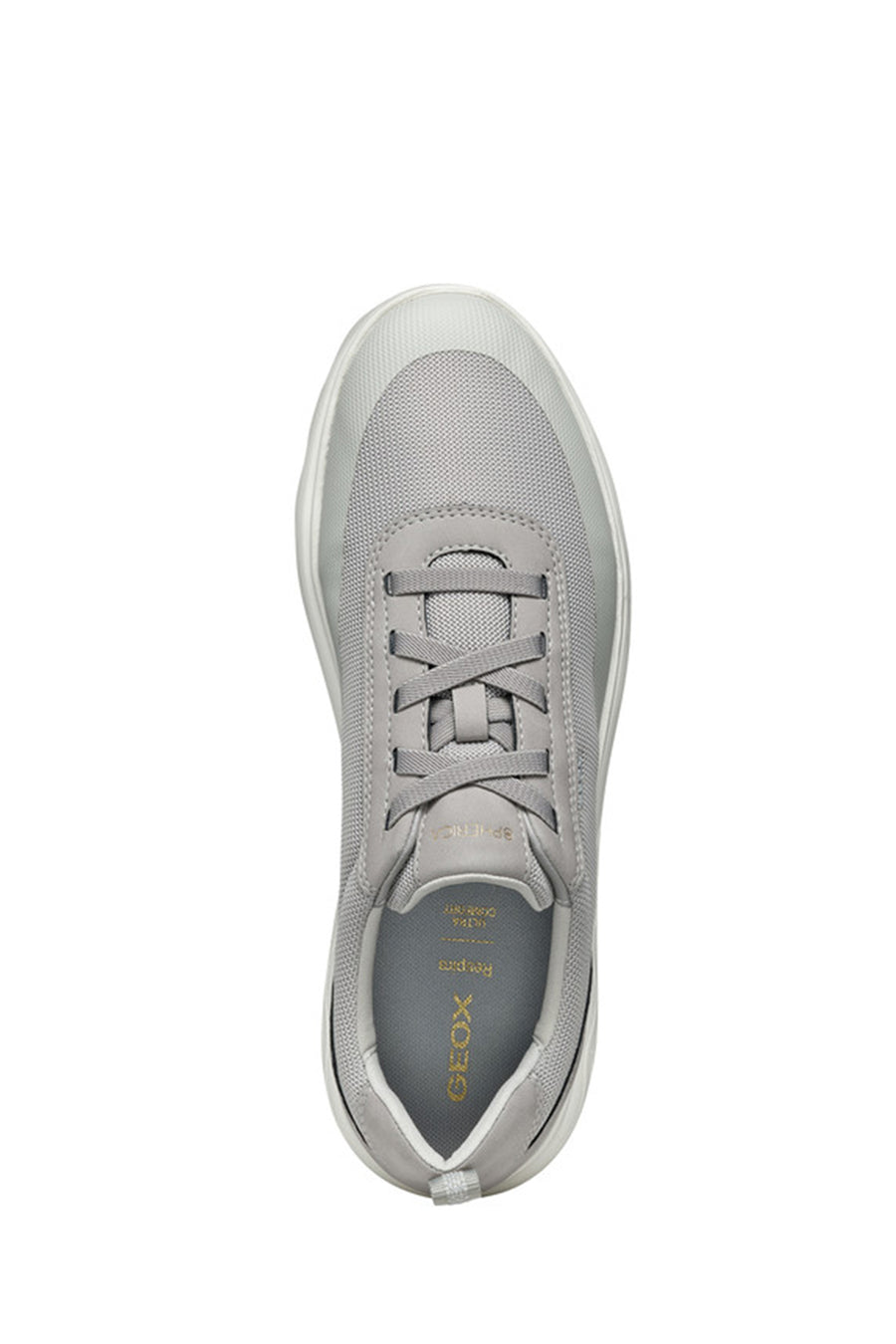 Geox Men's Gray U Spherica A - Mesh + Nbk Synth Laced Fabric Sneaker