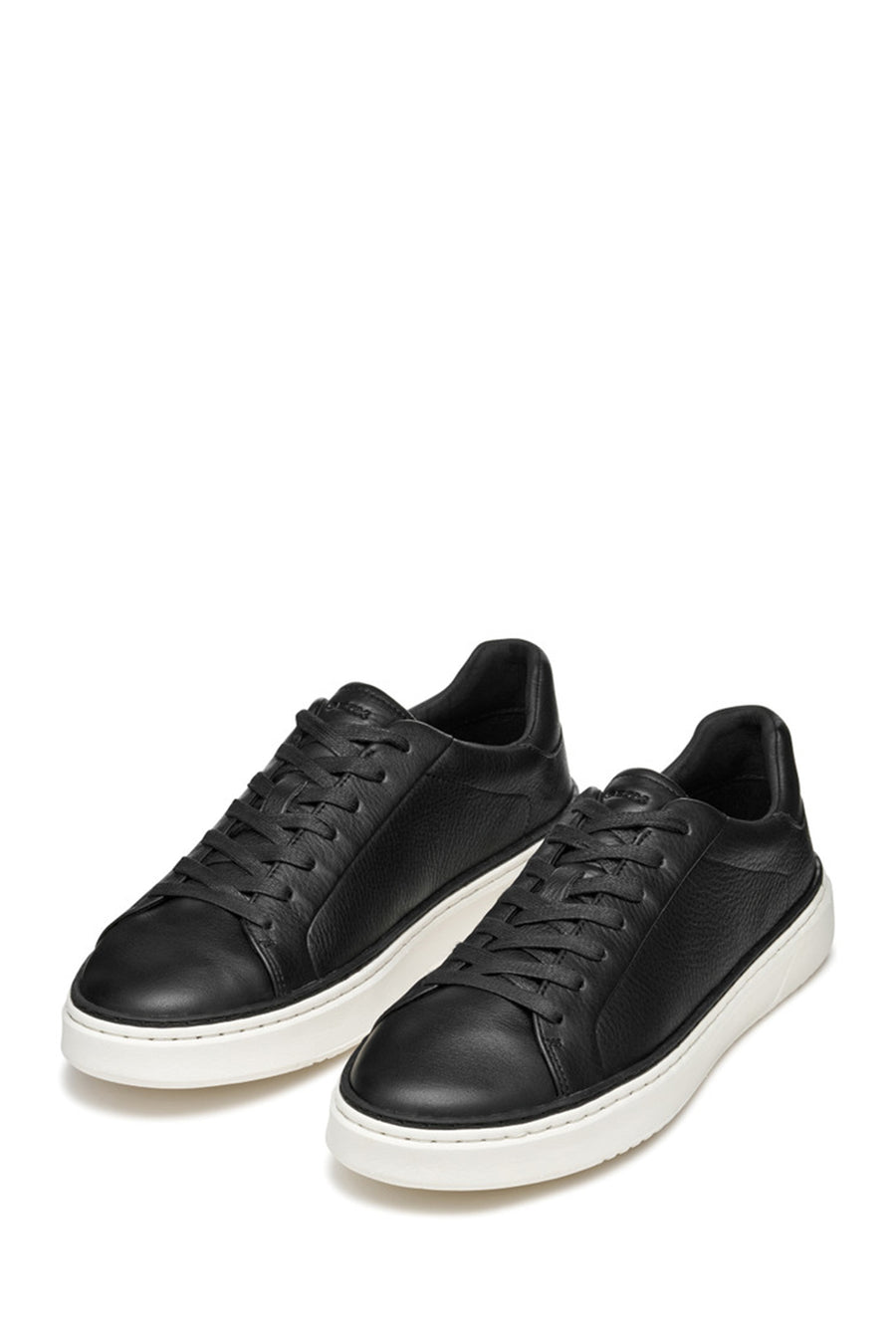 Geox Men's Black Zackerty Lace-Up Leather Sneakers