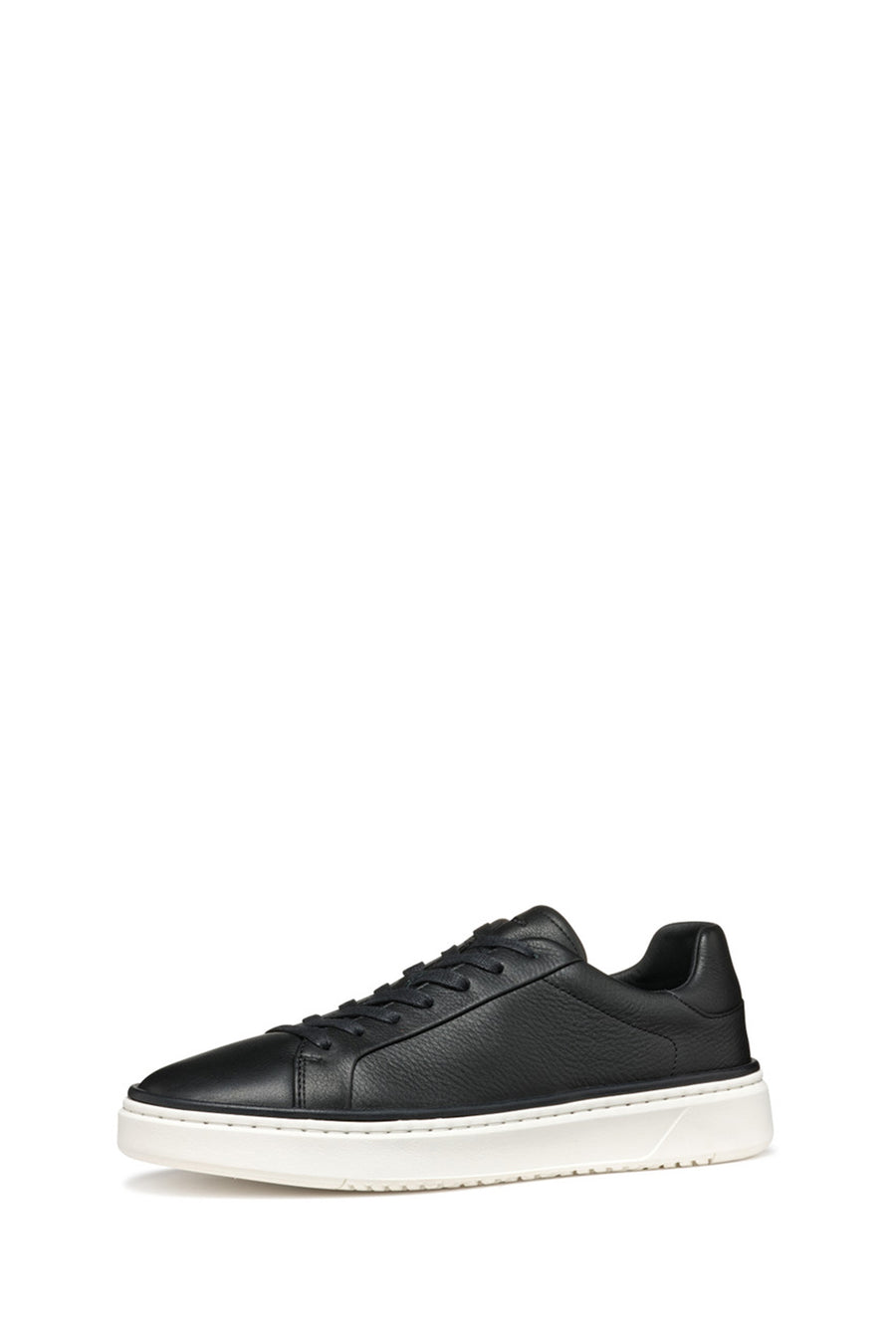 Geox Men's Black Zackerty Lace-Up Leather Sneakers