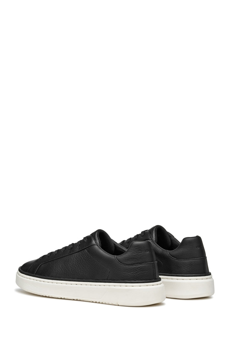 Geox Men's Black Zackerty Lace-Up Leather Sneakers
