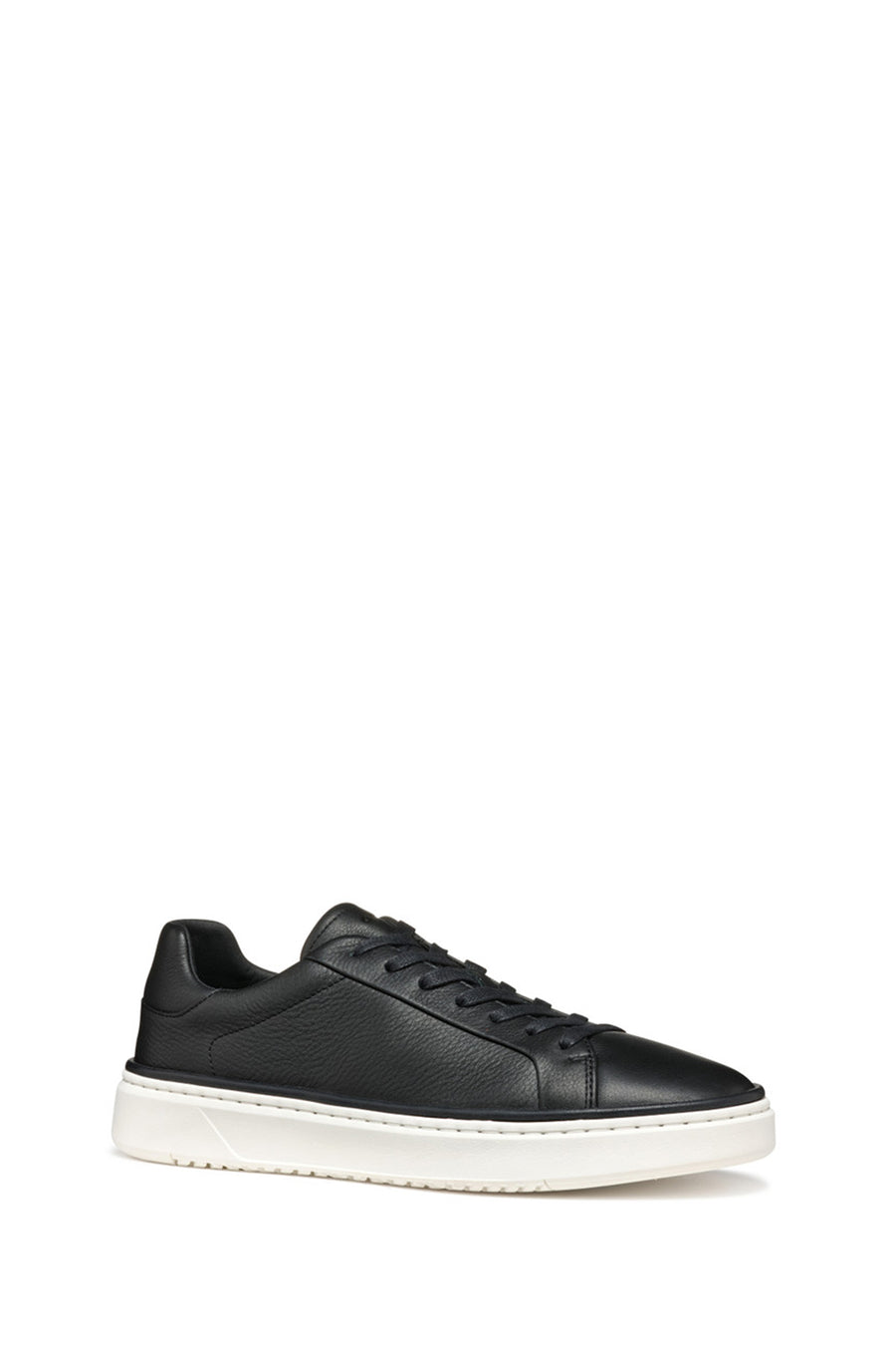 Geox Men's Black Zackerty Lace-Up Leather Sneakers
