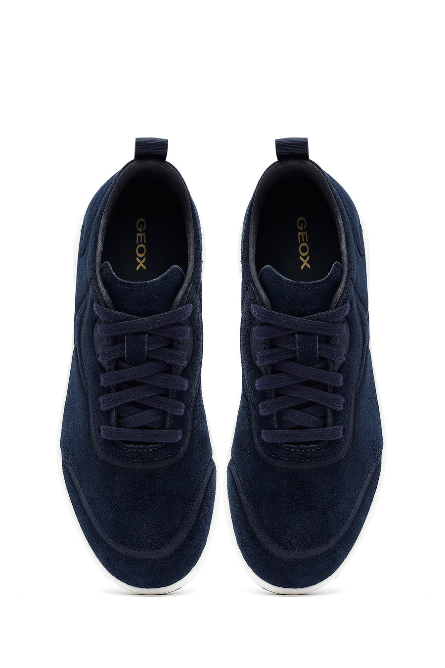 Geox Erkek Lacivert Kalın Tabanlı Bağcıklı Süet Deri Sneaker