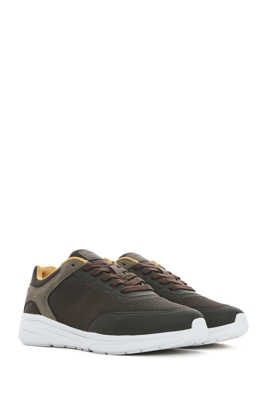 Geox Men's Green U Klaıver Laced Fabric Sneakers
