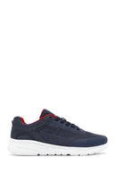 Geox Men Navy Blue Thick-Soled Lace-Up Fabric Sneaker | Derimod
