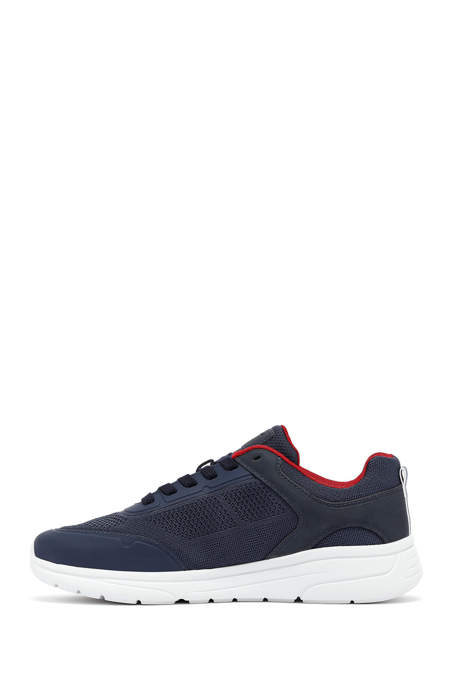 Geox Men Navy Blue Thick-Soled Lace-Up Fabric Sneaker