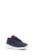 Geox Men Navy Blue Thick-Soled Lace-Up Fabric Sneaker | Derimod