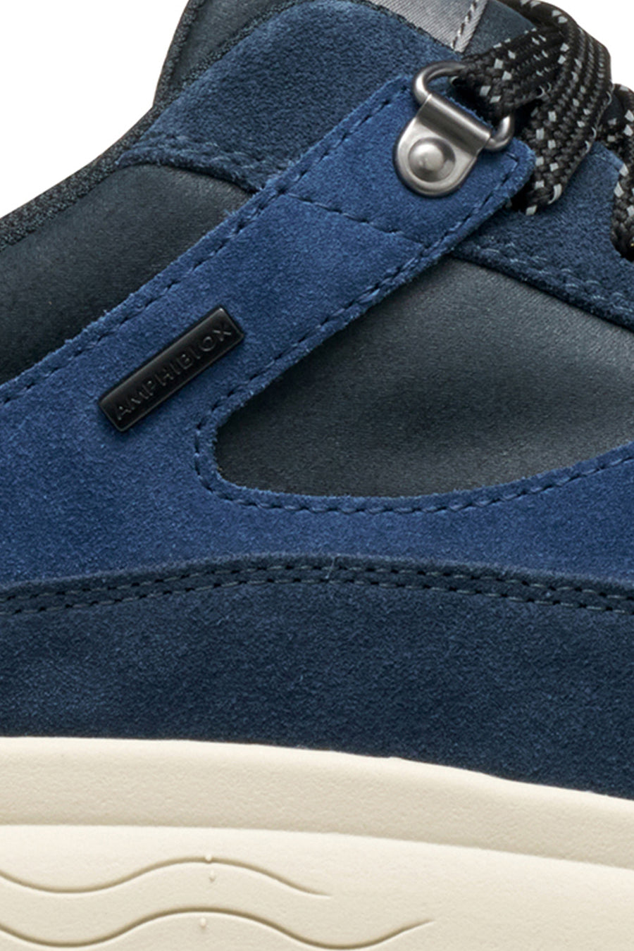 Geox Erkek Lacivert U Spherıca 4X4 B Abx C - Suede Bağcıklı Kalın Tabanlı Kumaş Sneaker