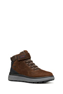 Geox Men Brown U Granito + Grip B Abx C - Oil Laced Leather Outdoor Boot | Derimod