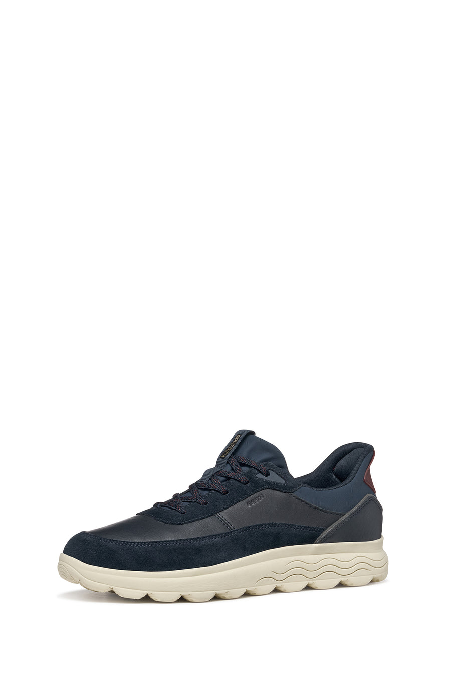 Geox Erkek Lacivert U Spherıca Plus A - Nappa+Sued Bağcıklı Kalın Tabanlı Süet Sneaker