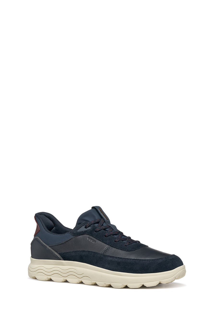 Geox Erkek Lacivert U Spherıca Plus A - Nappa+Sued Bağcıklı Kalın Tabanlı Süet Sneaker