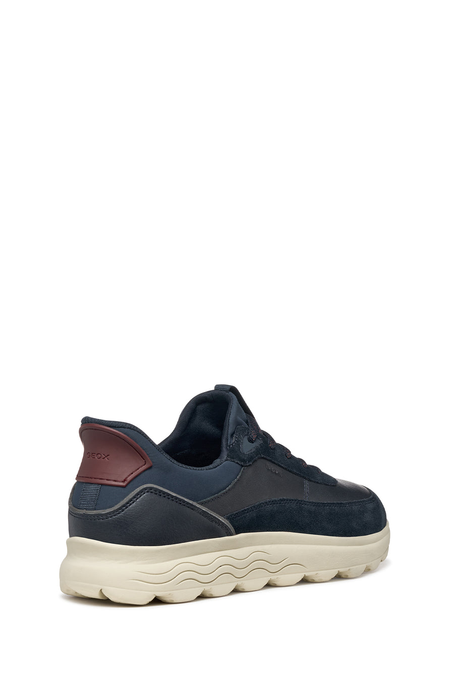 Geox Erkek Lacivert U Spherıca Plus A - Nappa+Sued Bağcıklı Kalın Tabanlı Süet Sneaker