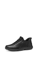 Geox Men Black U Nebula 2.0 Plus Lace-Up Leather Casual Shoes | Derimod