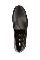 Geox Men's Black New Damon Leather Loafer | Derimod