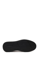 Erkek Siyah Bağcıklı Deri Sneaker | Derimod