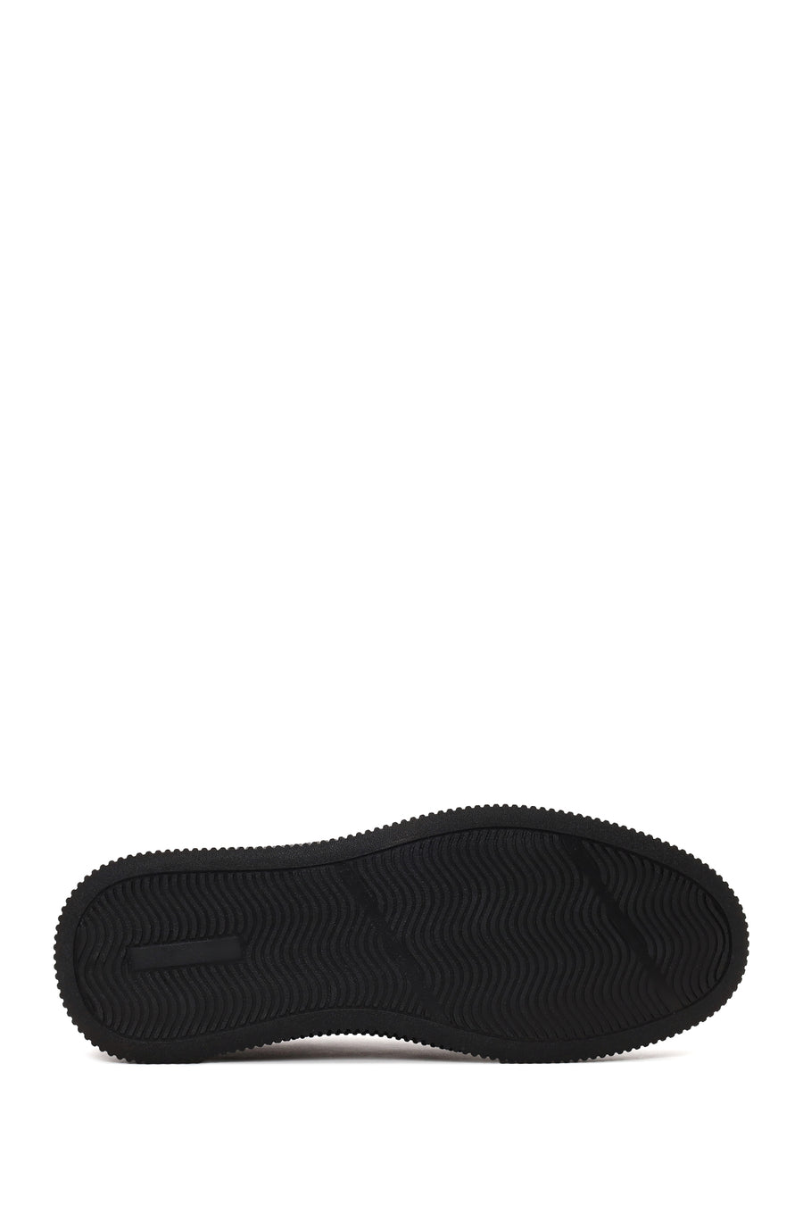 Erkek Siyah Bağcıklı Deri Sneaker
