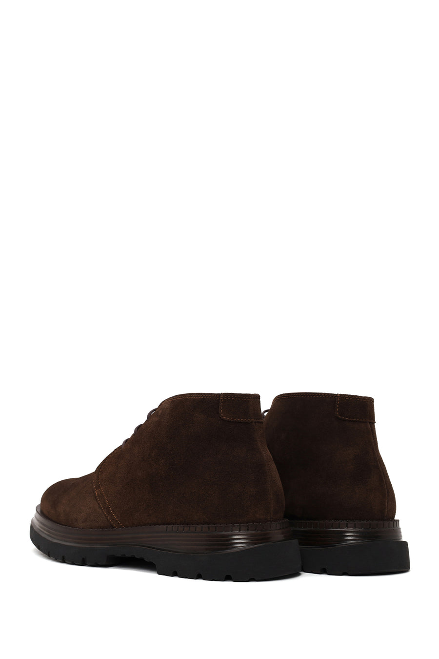 Male Brown Lace-up Suede Casual Boots