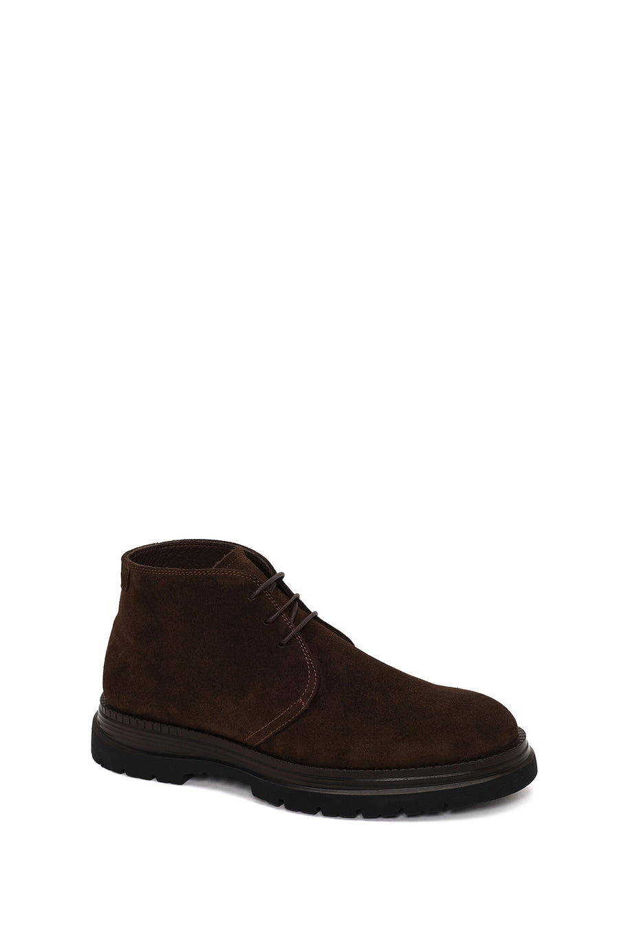 Male Brown Lace-up Suede Casual Boots
