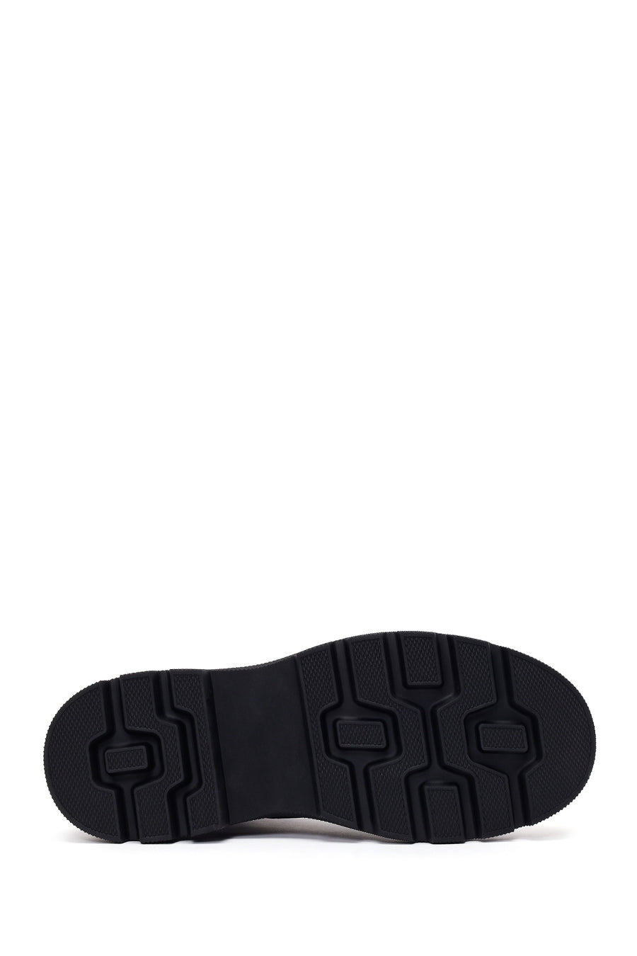 Male Black Lace-Up Zip Closure Thick-Soled Leather Combat Boots